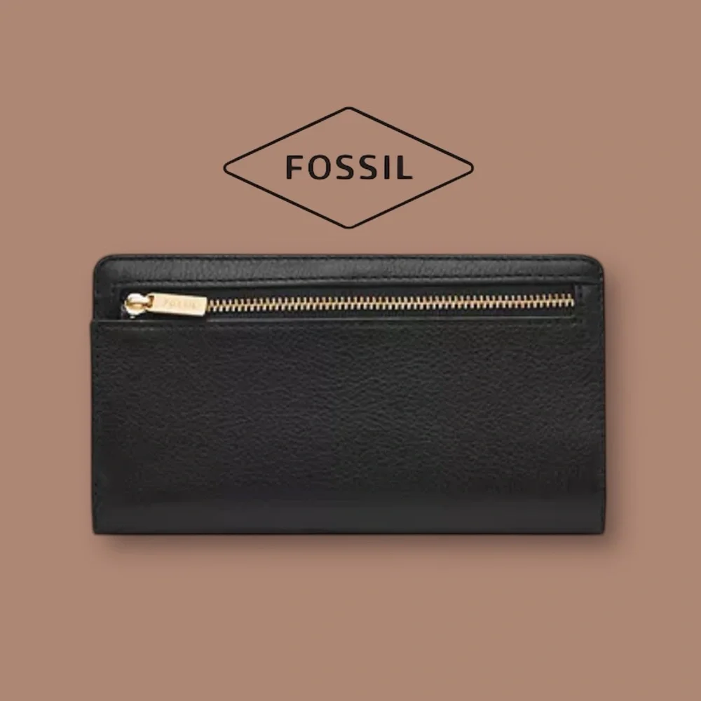 Fossil Liza Slim Bifold Wallet in Black - Picture 2 of 4